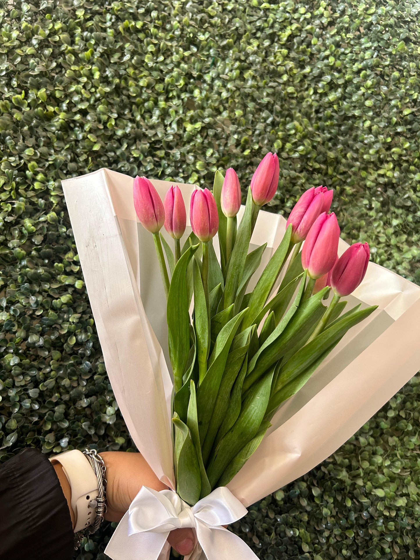 Ramo 10 tulipanes rosas